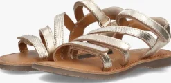 gouden braqeez platte sandalen cassy call