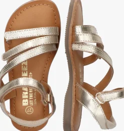 gouden braqeez platte sandalen cassy call