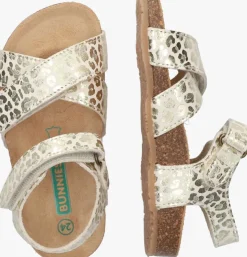 gouden bunniesjr platte sandalen bibi beach