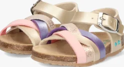 gouden bunniesjr platte sandalen becky beach