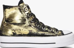 gouden converse hoge sneakers chuck taylor all star lift