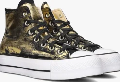 gouden converse hoge sneakers chuck taylor all star lift