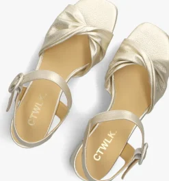 gouden ctwlk sandalen met hak ankara