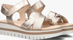 gouden gabor platte sandalen 622.1