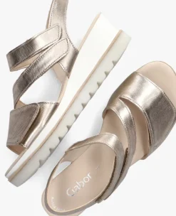gouden gabor sandalen 640.1