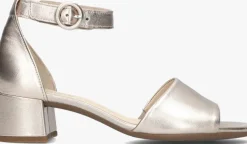gouden gabor sandalen met hak 902