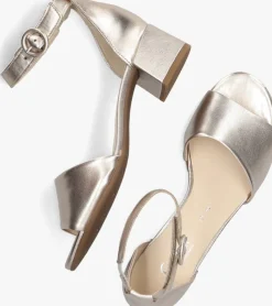 gouden gabor sandalen met hak 902