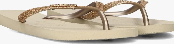 gouden havaianas teenslippers kids slim glitter ii
