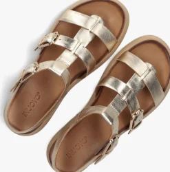 gouden inuovo platte sandalen a96046