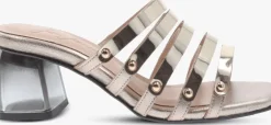 gouden jan jansen sandalen met hak transparant mule