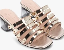 gouden jan jansen sandalen met hak transparant mule