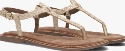 gouden lazamani platte sandalen 75.615