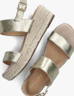 gouden lina locchi espadrilles l1374