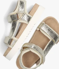 gouden maruti platte sandalen beau