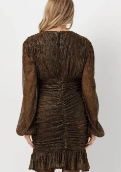 gouden notre-v mini jurk nv-emilou