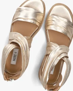 gouden notre-v platte sandalen 1gamba102