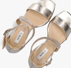 gouden notre-v sandalen met hak 16036