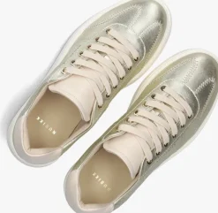 gouden nubikk lage sneakers elise wing