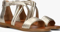 gouden omoda platte sandalen m05062