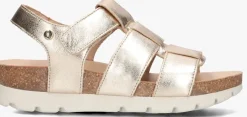 gouden panama jack platte sandalen sammy