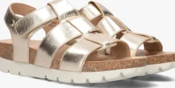 gouden panama jack platte sandalen sammy