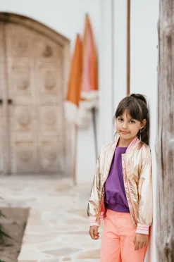 gouden petit blush jack metallic jacket