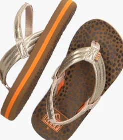 gouden reef platte sandalen little ahi