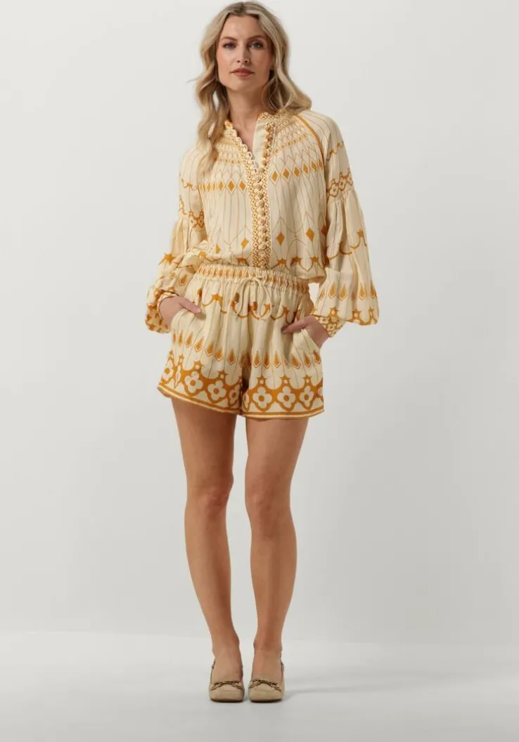 gouden scarlett poppies korte broek pam