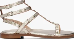 gouden stefano lauran platte sandalen 24202