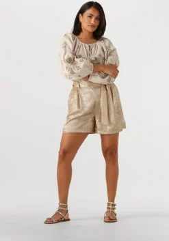 gouden stefano lauran platte sandalen 24202