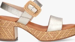 gouden stefano lauran sandalen met hak 24199