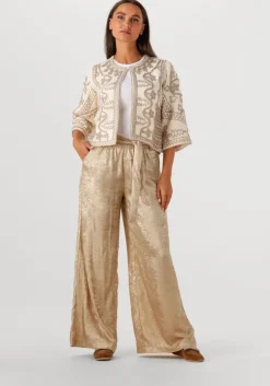 gouden summum pantalon pants metallic lamee