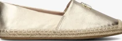 gouden tommy hilfiger espadrilles th logo metallic leather