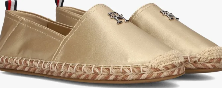 gouden tommy hilfiger espadrilles th flat