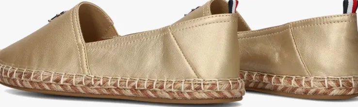 gouden tommy hilfiger espadrilles th flat