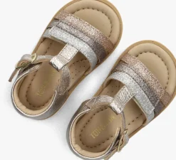 gouden ton & ton platte sandalen siri