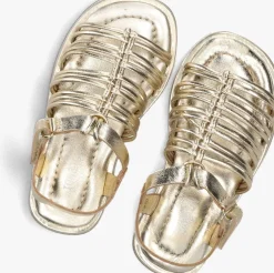 gouden ton & ton platte sandalen tora