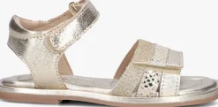 gouden ton & ton platte sandalen stina