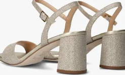 gouden unisa sandalen met hak moraty