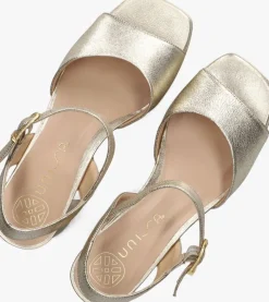 gouden unisa sandalen met hak odran