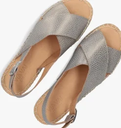 gouden via vai platte sandalen mondi isabella