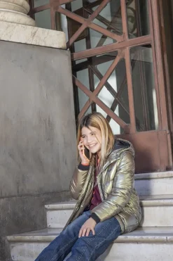 gouden vingino gewatteerde jas telissa