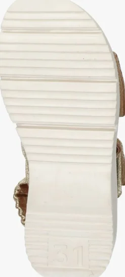 gouden vingino platte sandalen vin825403