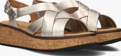 goudkleurig gabor platte sandalen 823.1