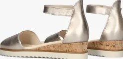 goudkleurig gabor sandalen met hak 780.2