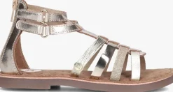 goudkleurig gioseppo platte sandalen withee