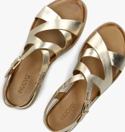 goudkleurig inuovo platte sandalen 113120
