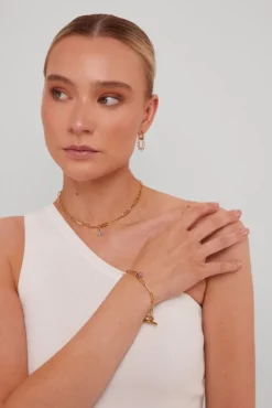 goudkleurig notre-v armbanden omss22-017