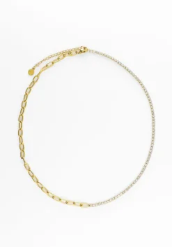 goudkleurig notre-v kettingen omfw22-019