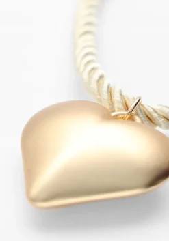 goudkleurig notre-v kettingen necklace heart
